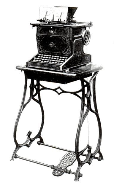 "Sholes and Glidden typewriter"