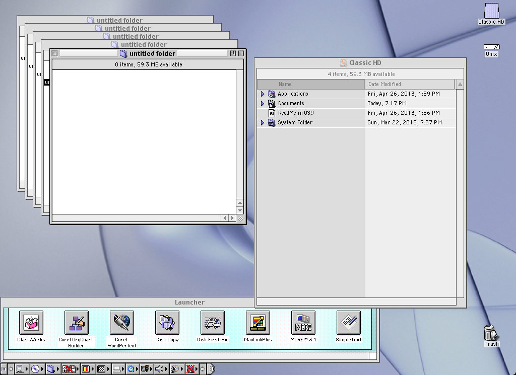 Un dossier dans un dossier dans un… (Mac OS 9 "