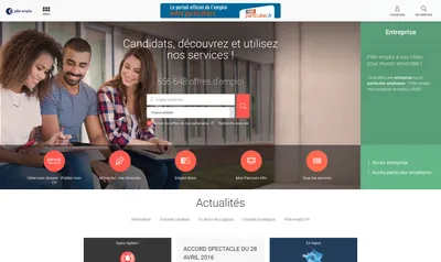 Page d'accueil Pole Emploi